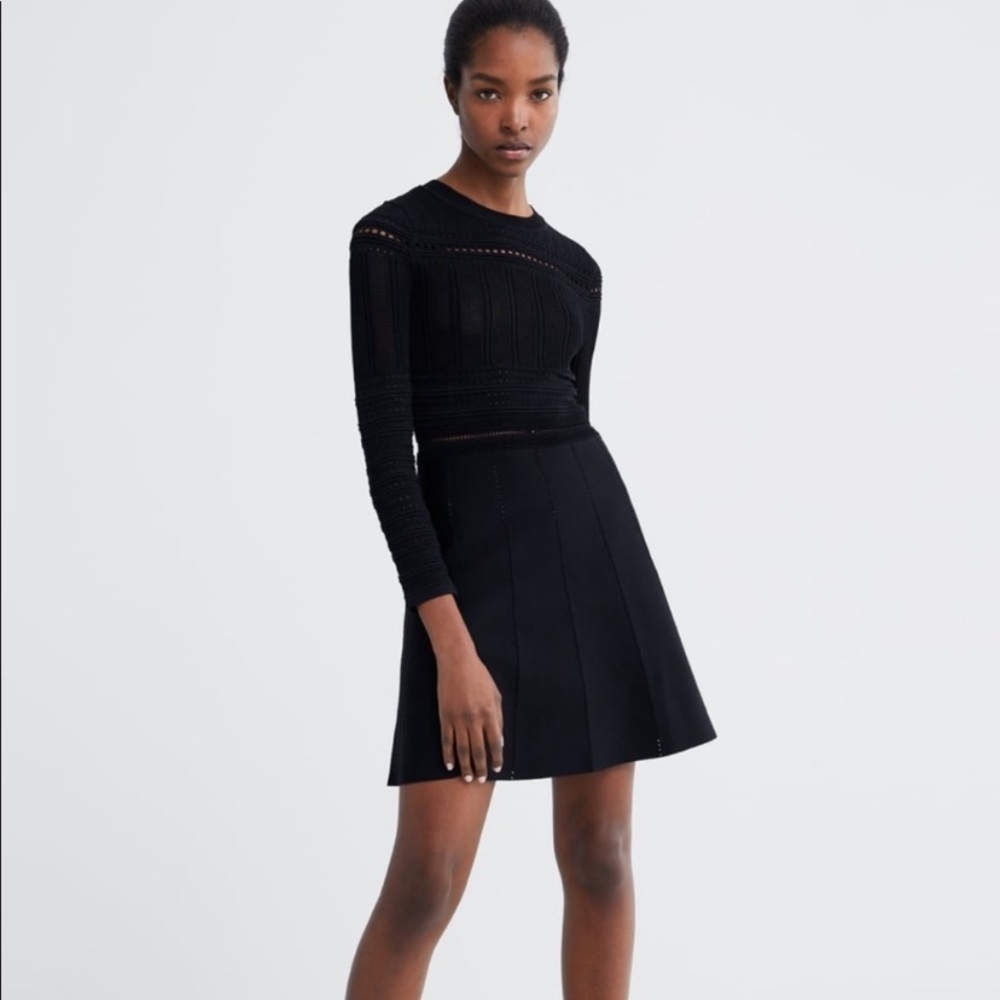 Zara knit dress black size small